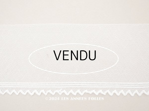 画像7: アンティーク スカラップ チュールレース ライン入り オフホワイト 7cm幅  (7)