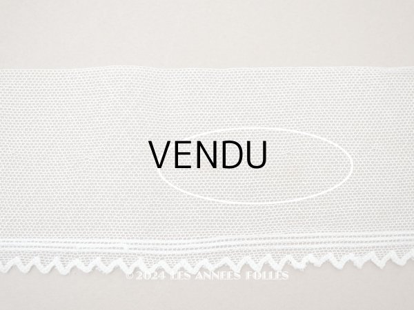 画像8: アンティーク スカラップ チュールレース ライン入り オフホワイト 7cm幅  (8)