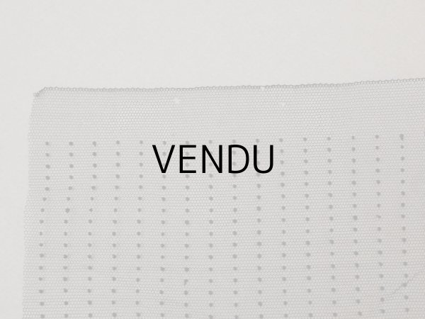 画像9: アンティーク ドット入り 幅広 チュールレース 黒 0.9m 幅29.5cm (9)