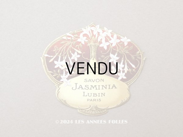 画像1: アンティーク ソープラベル SAVON JASMINIA - LUBIN PARIS - (1)
