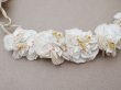 画像5: アンティーク 白薔薇のティアラ ウェディング  花冠 オフホワイト 布花  (5)
