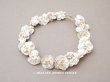 画像1: アンティーク 白薔薇のティアラ ウェディング  花冠 オフホワイト 布花  (1)