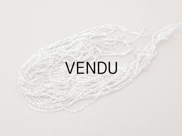 画像6: アンティーク シードビーズ カット入り クリア＆シルバー ガラス製  (6)