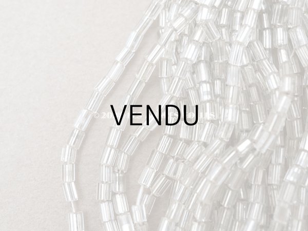 画像3: アンティーク シードビーズ カット入り クリア＆シルバー ガラス製  (3)