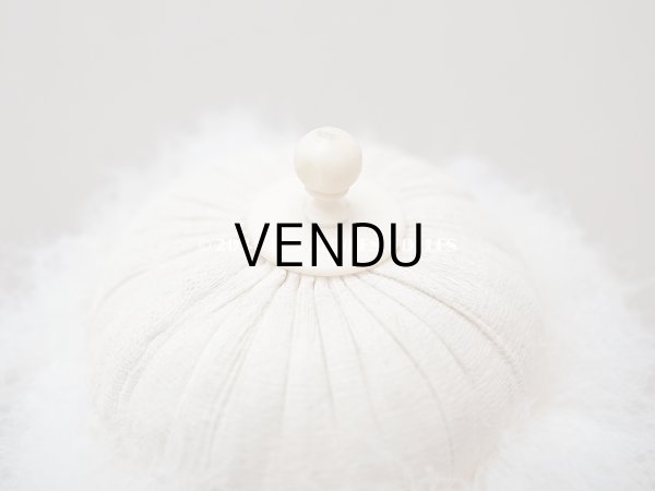 画像3: アンティーク パフ 白鳥の羽根 エクリュ (3)