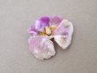 画像5: アンティーク ベルベット製 布花 アイボリー＆薄紫 (5)