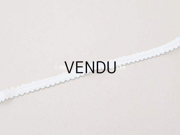 画像5: アンティーク スカラップトリム 刺繍入り ホワイト&ブラック 1.3cm幅  (5)