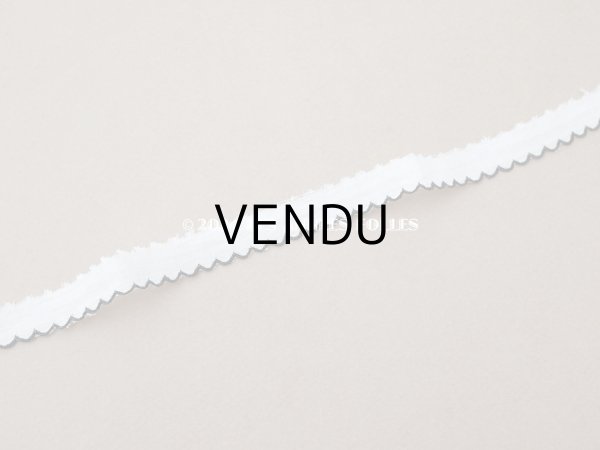 画像8: アンティーク スカラップトリム 刺繍入り ホワイト&ブラック 1.3cm幅  (8)