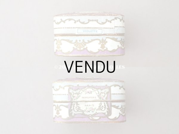 画像7: アンティーク パウダーボックス 薔薇のガーランド＆蝶々 POUDRE DE RIZ - PFELIX POTIN PARIS - (7)