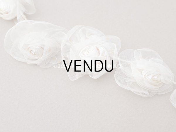 画像7: アンティーク シルクシフォンの薔薇の花冠 ティアラ (7)