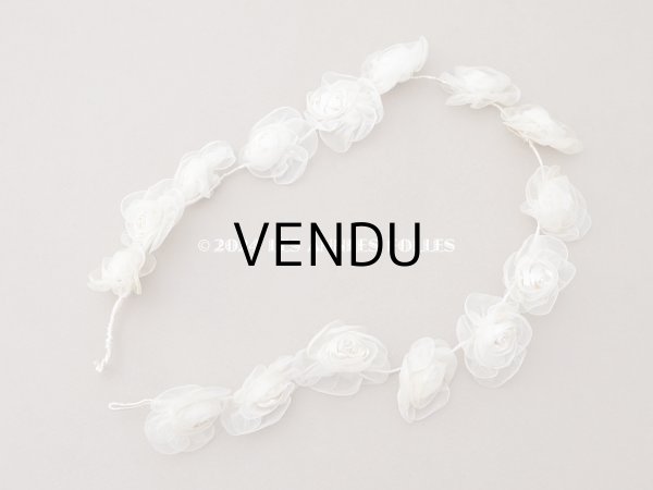 画像3: アンティーク シルクシフォンの薔薇の花冠 ティアラ (3)