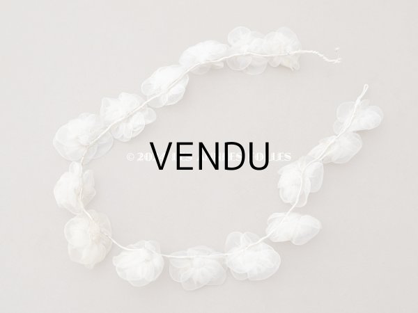 画像5: アンティーク シルクシフォンの薔薇の花冠 ティアラ (5)