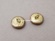 画像3: 19世紀末 アンティーク メタルボタン リボン＆薔薇のガーランド 2ピースのセット 14mm - R.L.&Fre PARIS - (3)