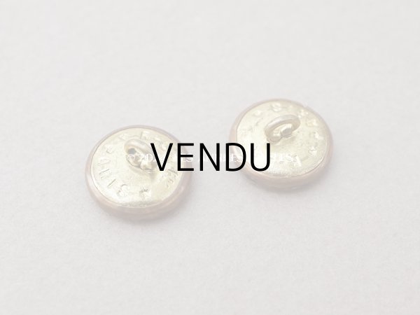 画像3: 19世紀末 アンティーク メタルボタン リボン＆薔薇のガーランド 2ピースのセット 14mm - R.L.&Fre PARIS - (3)