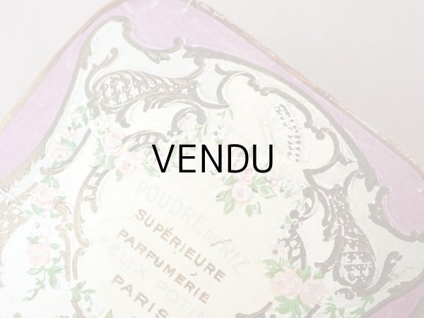 画像5: アンティーク パウダーボックス 薔薇のガーランド＆蝶々 POUDRE DE RIZ - PFELIX POTIN PARIS - (5)