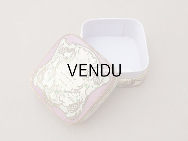 画像10: アンティーク パウダーボックス 薔薇のガーランド＆蝶々 POUDRE DE RIZ - PFELIX POTIN PARIS - (10)