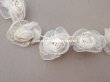 画像9: アンティーク シルクシフォンの薔薇の花冠 ティアラ (9)
