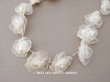 画像1: アンティーク シルクシフォンの薔薇の花冠 ティアラ (1)