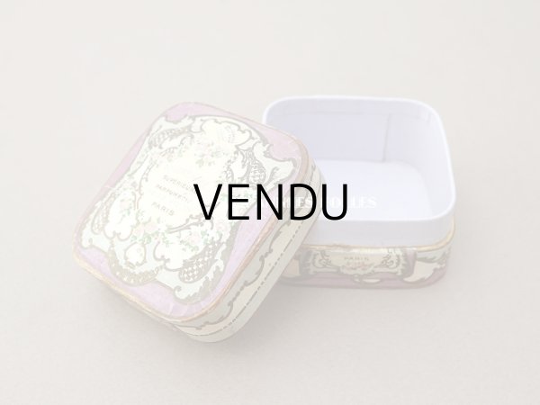 画像9: アンティーク パウダーボックス 薔薇のガーランド＆蝶々 POUDRE DE RIZ - PFELIX POTIN PARIS - (9)