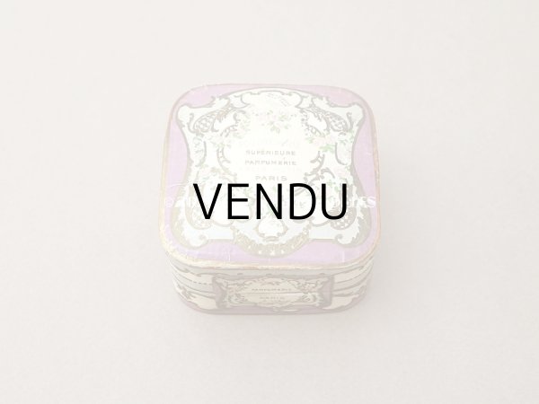 画像3: アンティーク パウダーボックス 薔薇のガーランド＆蝶々 POUDRE DE RIZ - PFELIX POTIN PARIS - (3)