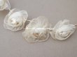 画像8: アンティーク シルクシフォンの薔薇の花冠 ティアラ (8)