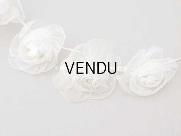 画像8: アンティーク シルクシフォンの薔薇の花冠 ティアラ (8)