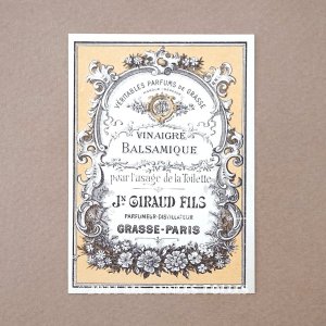 画像: アンティーク パフュームラベル VINAIGRE BALSAMIQUE - JN.GIRAUD FILS -