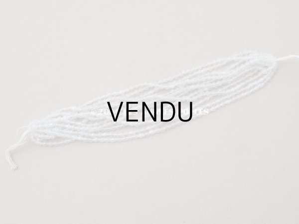 画像9: アンティーク スフレビーズ ライン入り クリア 3mm 吹きガラス製ビーズ (9)