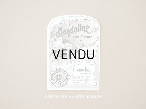 画像1: アンティーク パフュームラベル BANDOLINE AUX FLEURS - JN.GIRAUD FILS - (1)