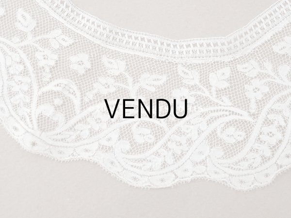 画像6: 19世紀 アンティーク 付け襟 手編みのヴァランシエンヌレース ボビンレース (6)