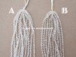 画像10: アンティーク スフレビーズ ライン入り クリア 3mm 吹きガラス製ビーズ (10)
