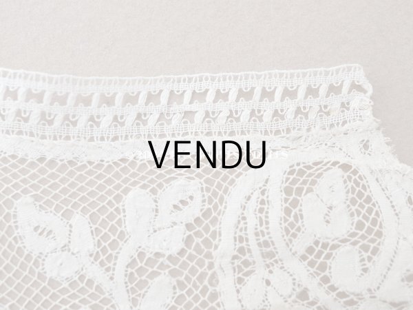 画像8: 19世紀 アンティーク 付け襟 手編みのヴァランシエンヌレース ボビンレース (8)