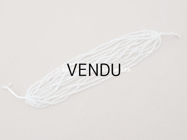 画像5: アンティーク スフレビーズ ライン入り クリア 3mm 吹きガラス製ビーズ (5)