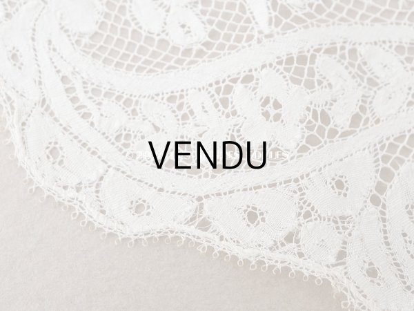 画像10: 19世紀 アンティーク 付け襟 手編みのヴァランシエンヌレース ボビンレース (10)