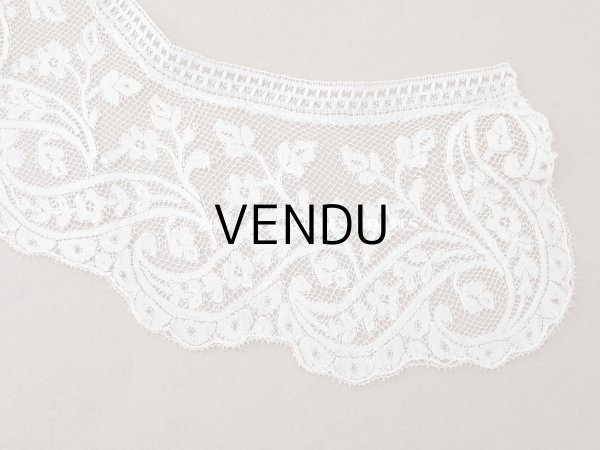 画像7: 19世紀 アンティーク 付け襟 手編みのヴァランシエンヌレース ボビンレース (7)