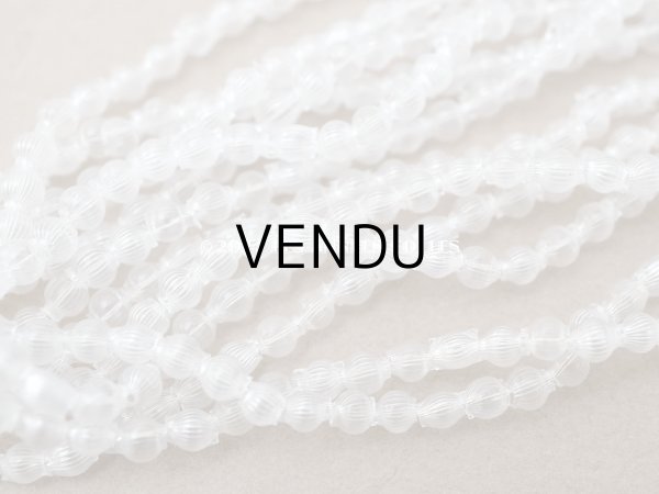 画像3: アンティーク スフレビーズ ライン入り クリア 3mm 吹きガラス製ビーズ (3)