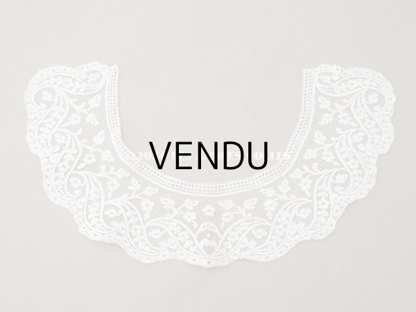 画像3: 19世紀 アンティーク 付け襟 手編みのヴァランシエンヌレース ボビンレース (3)