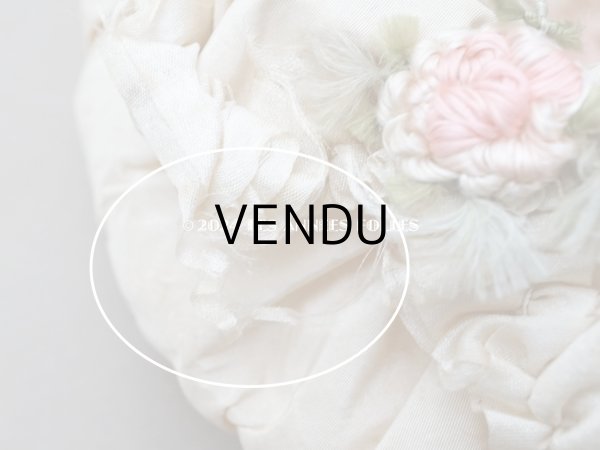 画像8: アンティーク ロココモチーフ付 シルク製 オモニエール マリアージュ (8)