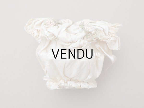 画像5: アンティーク ロココモチーフ付 シルク製 オモニエール マリアージュ (5)