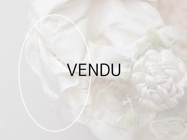 画像7: アンティーク ロココモチーフ付 シルク製 オモニエール マリアージュ (7)