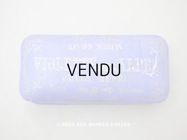 画像1: ＊蚤の市＊アンティーク 菫のソープボックス SAVON SURFIN VIOLETTE DES ALPES - JULES HENRI - (1)