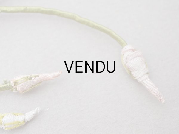 画像5: アンティーク 大きなロココモチーフ シルク製 (5)