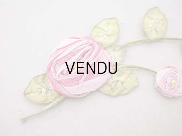 画像3: アンティーク 大きなロココモチーフ シルク製 (3)