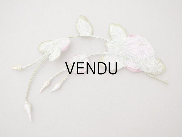 画像7: アンティーク 大きなロココモチーフ シルク製 (7)