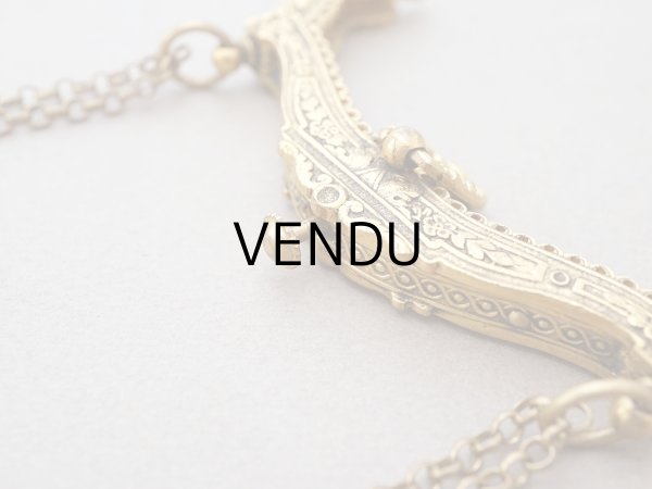 画像4: 1900年頃 アンティーク 小さなバッグのがま口 (4)