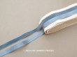 画像1: 19世紀末 アンティーク シルク製 ベルベットリボン 8.6m グレイッシュブルー 10mm幅  ダブルフェイス   (1)
