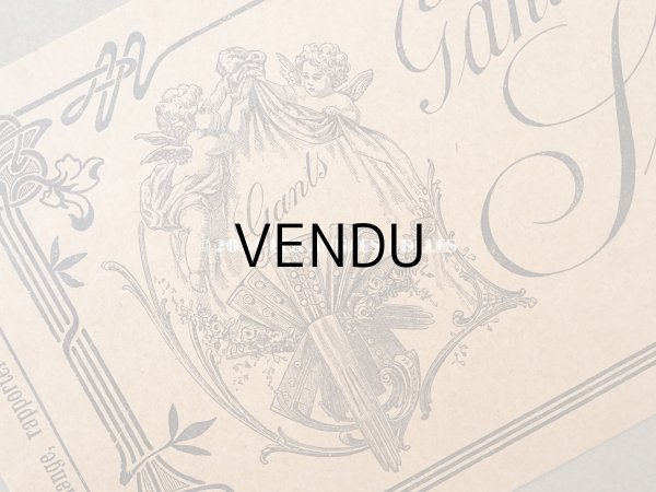 画像2: 1900年頃 アンティーク グローブ用 天使の紙袋 GANTS LAVABLES SAMARITAINE - GRANDS MAGASINS DE LA SAMARITAINE - (2)