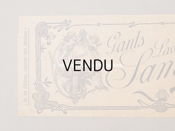 画像3: 1900年頃 アンティーク グローブ用 天使の紙袋 GANTS LAVABLES SAMARITAINE - GRANDS MAGASINS DE LA SAMARITAINE - (3)