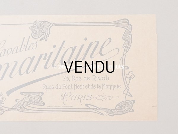 画像4: 1900年頃 アンティーク グローブ用 天使の紙袋 GANTS LAVABLES SAMARITAINE - GRANDS MAGASINS DE LA SAMARITAINE - (4)