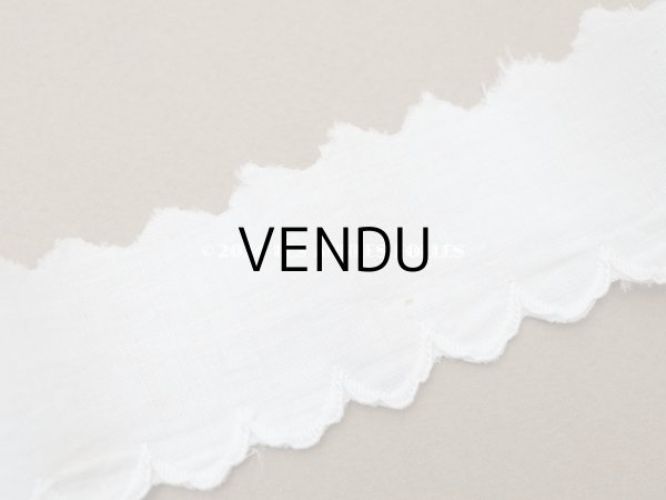 画像3: アンティーク スカラップレース コットン製 1.46m 3.2cm幅 (3)